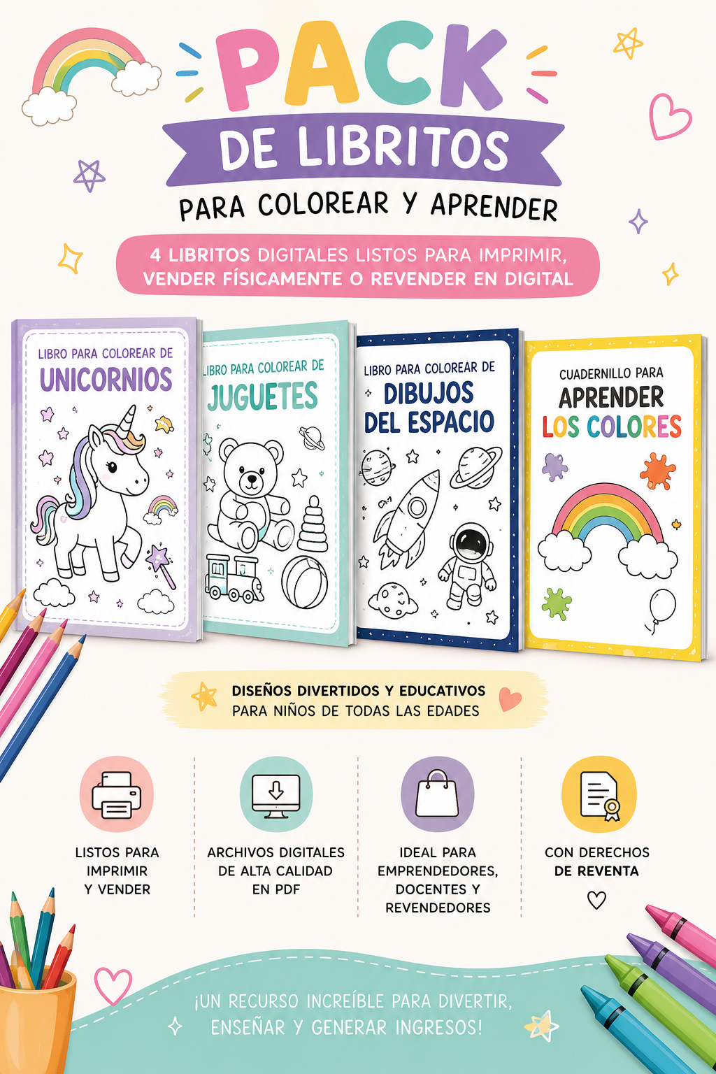 PACK DE LIBRITOS PARA COLOREAR