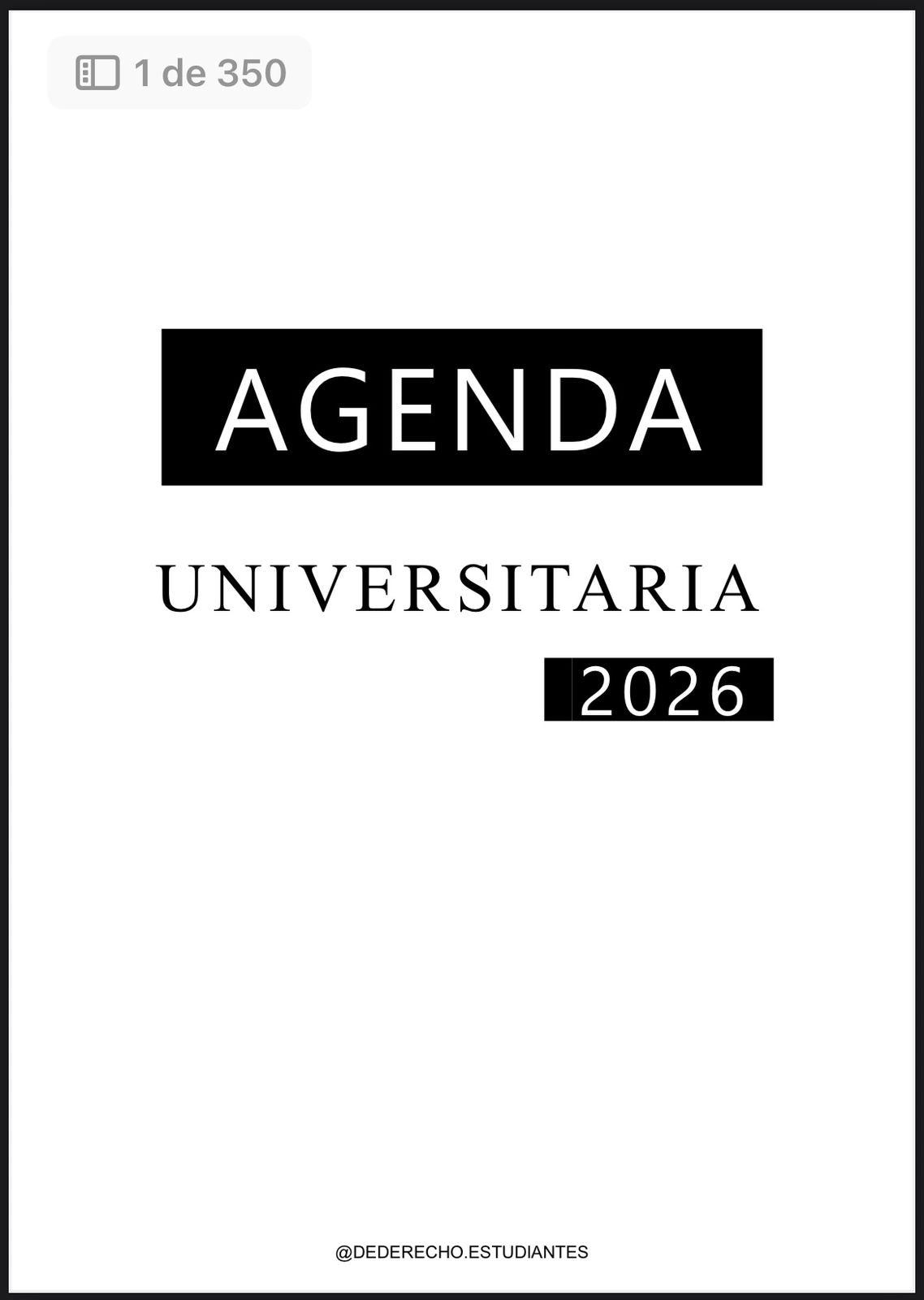 AGENDA UNIVERSITARIA 2026
